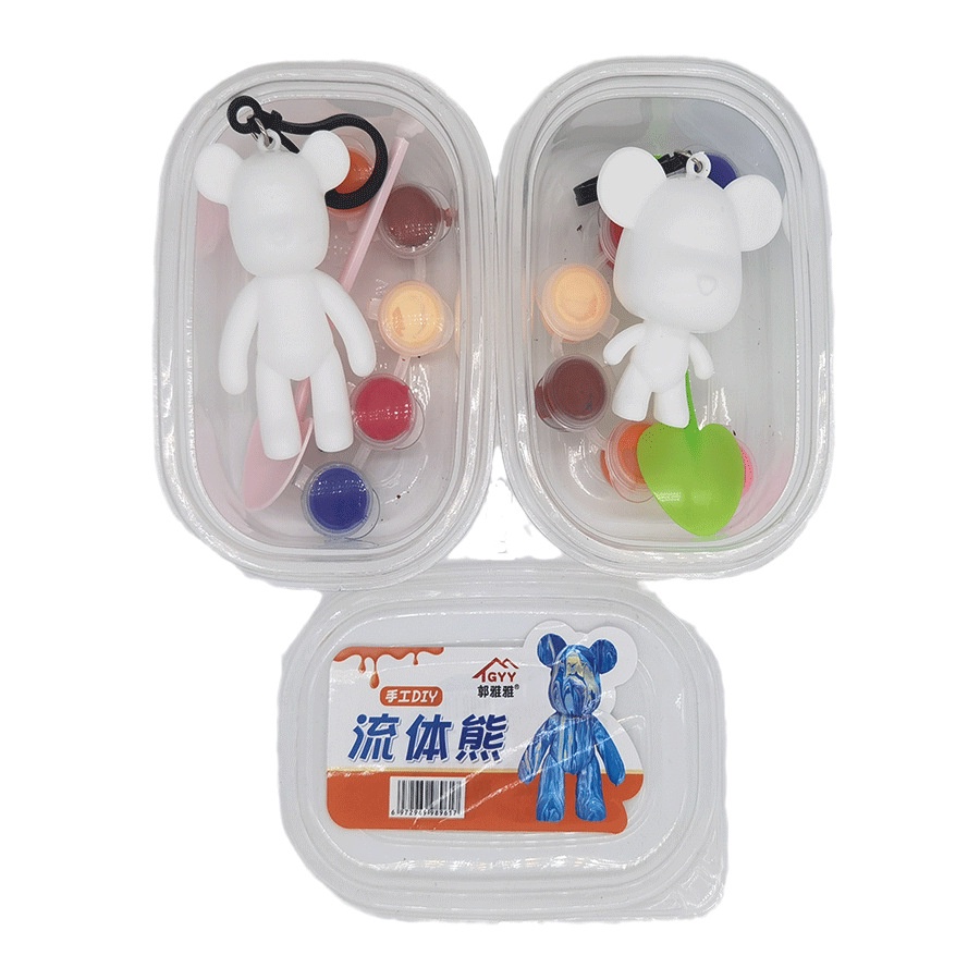 Móc Khóa Hình Gấu Dạng Lỏng 6 Màu Tự Làm Thủ Công Dành Cho Trẻ Em