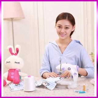 Máy may để bàn mini có đèn led, máy khâu nhỏ gọn tiện ích cho gia đình hàng chính hãng