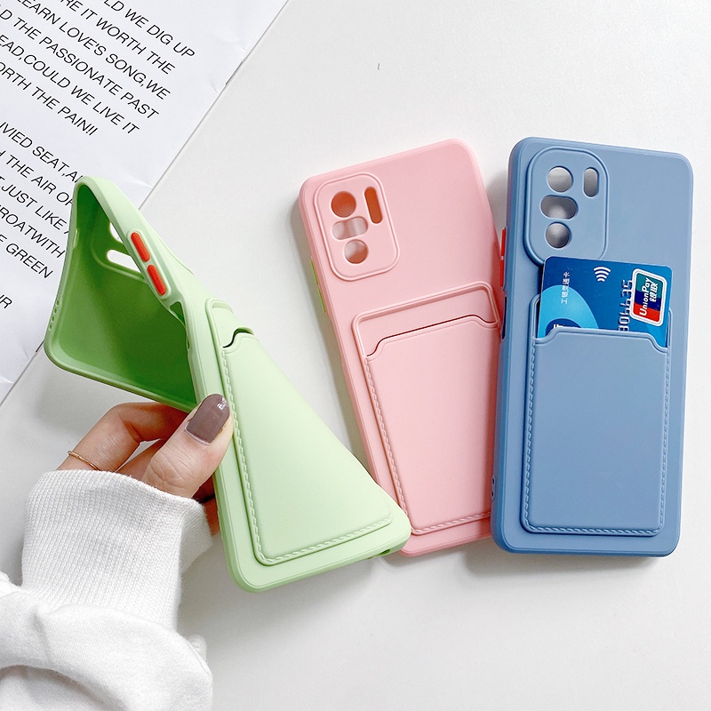 Ốp Điện Thoại Silicon Chống Rơi Có Ngăn Đựng Thẻ Cho Samsung Galaxy A71 A51 A31 A21 A11 M51 M31 M11 4G