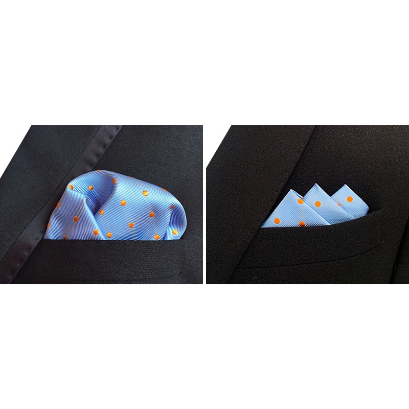 Khăn tay lụa dệt EFAN hình vuông họa tiết hoa chấm bi 18 kiểu phong cách doanh nhân nam tính