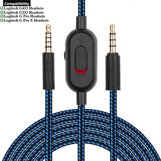 Dây cáp bện nối dài 2m cho tai nghe logitech g pro x / g pro / g233 / g433