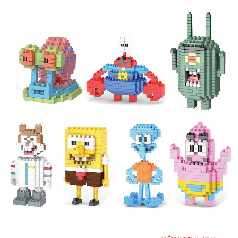 Đồ Chơi Lego Lắp Ráp Nhân Vật Patrick Star Squidward Tentacles
