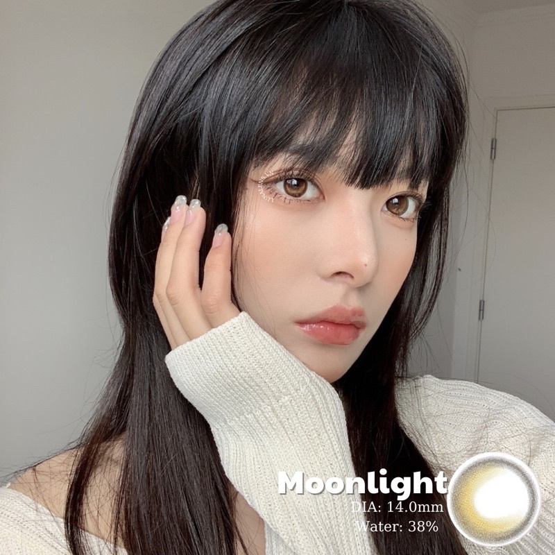 MỘT ĐÔI KÍNH ÁP TRÒNG MÀU NÂU ÁNH TRĂNG MOONLIGHT BROWN SIÊU ÊM SIÊU MỀM NỘI ĐỊA TRUNG QUỐC - CÓ ĐỘ CẬN 671