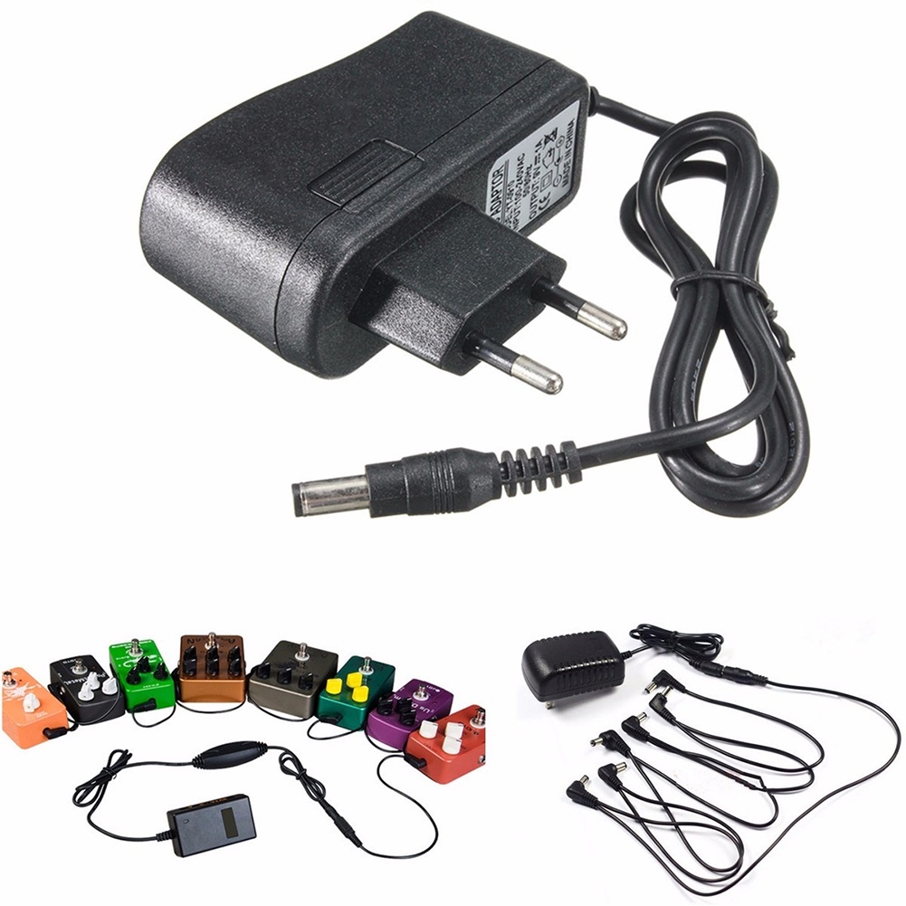 Bộ Nguồn 9V 1A Tạo Hiệu Ứng Bàn Đạp Guitar Cho Phích Cắm EU / UK