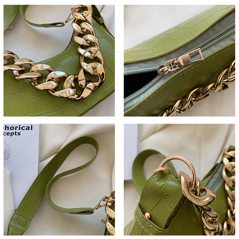 MISCHA Túi Đeo Vai Bằng Da PU Màu Trơn Phong Cách retro Thời Trang Cho Nữ