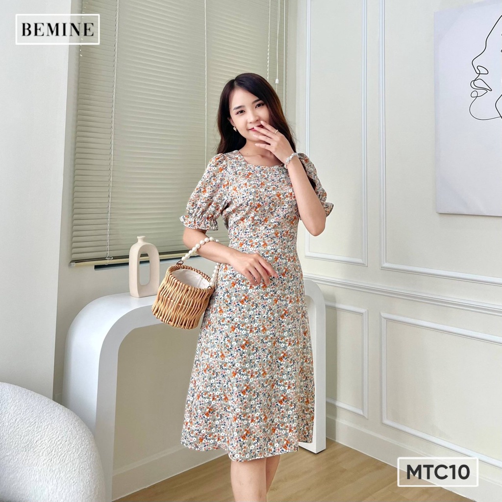 Đầm tay phồng cổ vuông BEMINE MTC10