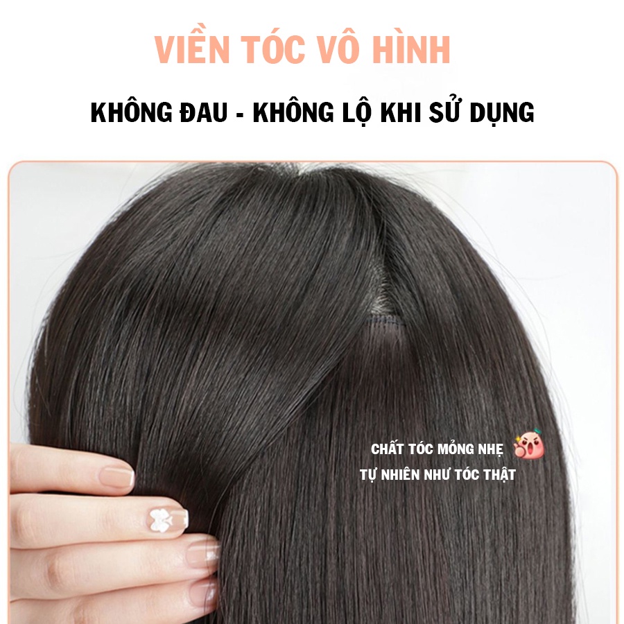 Tóc kẹp phím sét 3 kẹp, kẹp phồng chân tóc 2 bên dài 55cm
