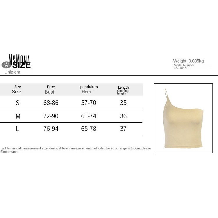 MsMona Áo Hai Dây Dáng Ôm Màu Trơn Thời Trang 2023 Quyến Rũ Cho Nữ