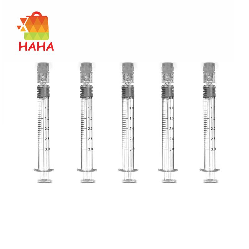Bộ 5 Ống Tiêm Thuốc Thủy Tinh Borosilicate Khóa Dầu Cho Phân Phối Dầu / Nước Ép