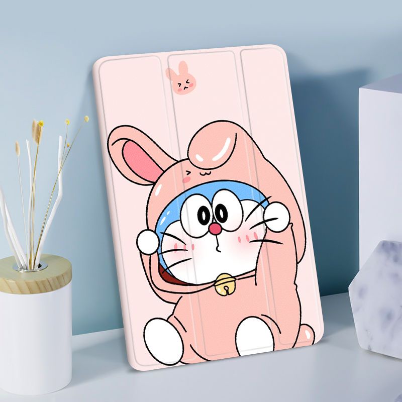 Bao Da Máy Tính Bảng Hình Thỏ Doraemon Cho iPad mini 4 / 5 / 6 air 1 / 2 / 3 4 5 10.2 gen 7 8 9 pro 11 gen 10 2022