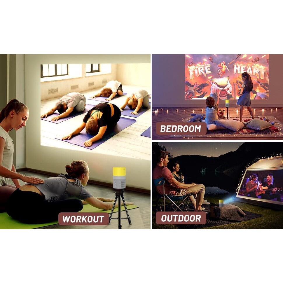 Máy ChiếU Mini YT400 HD 1080P LED HDMI Cho ĐiệN ThoạI / Laptop