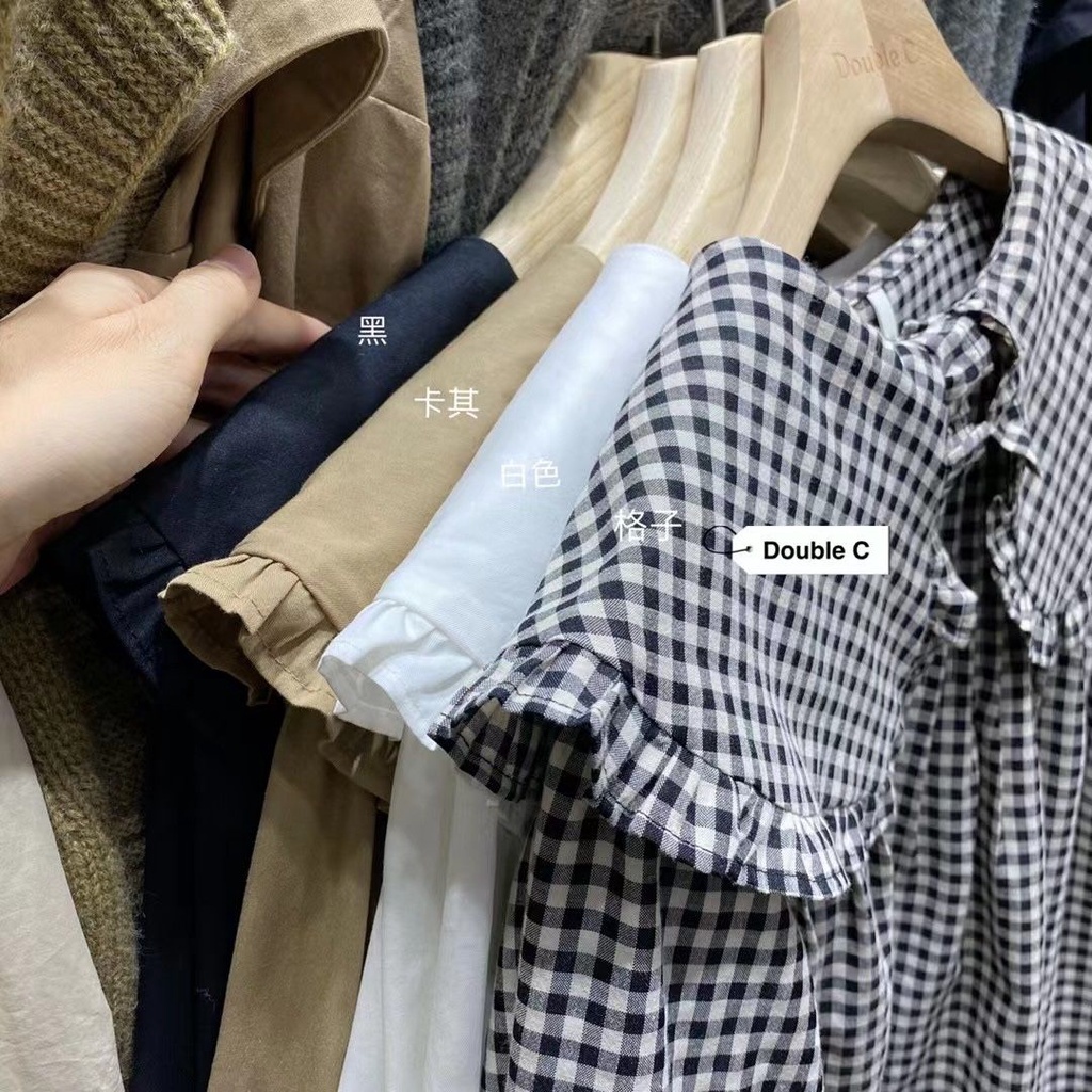 Áo Sơ Mi Cổ Búp Bê Họa Tiết Kẻ Sọc Dáng Rộng Thời Trang 2023