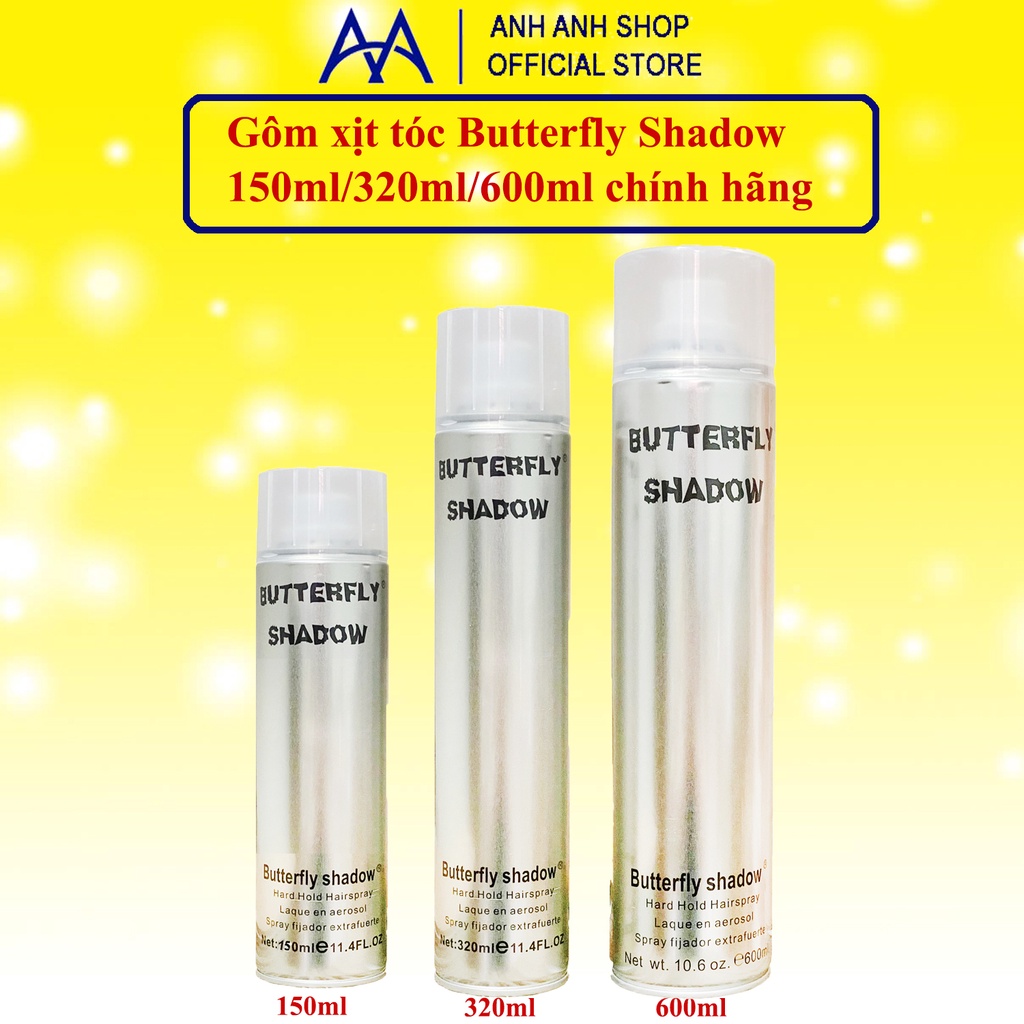 CHÍNH HÃNG - Gôm Xịt Tóc Butterfy Shadow 320ml