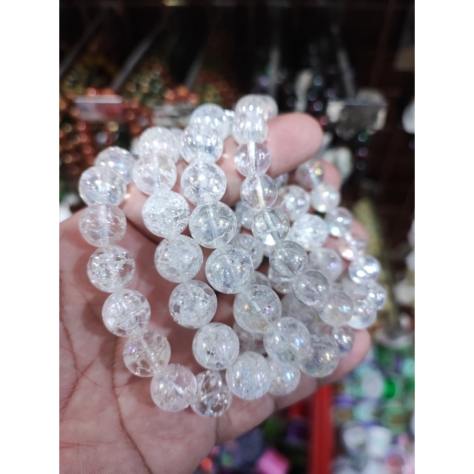 Vòng Tay Đá Thạch Anh Màu Trắng