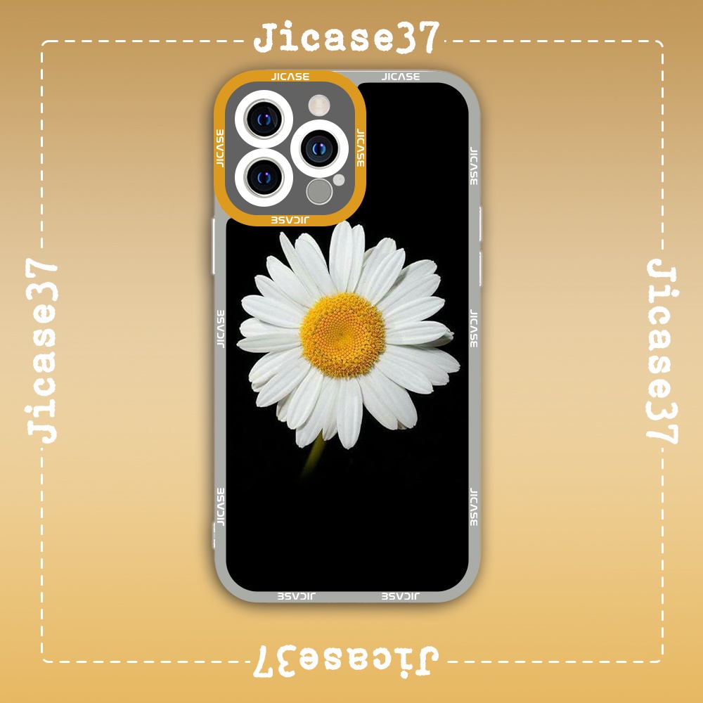Ốp lưng iphone cạnh vuông Jicase JMcase Hoa Cúc Daisy Flower Tranh Ảnh Hoạ Tiết Hoa x/xs/11/12/pro/max/plus/promax