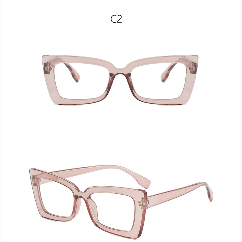 Kính Mắt Mèo Gọng Vuông Phẳng Chống Bức Xạ Ánh Sáng Xanh Chống Tia Bức Xạ Phong Cách Âu Mỹ Thời Trang Cho Nam Và Nữ