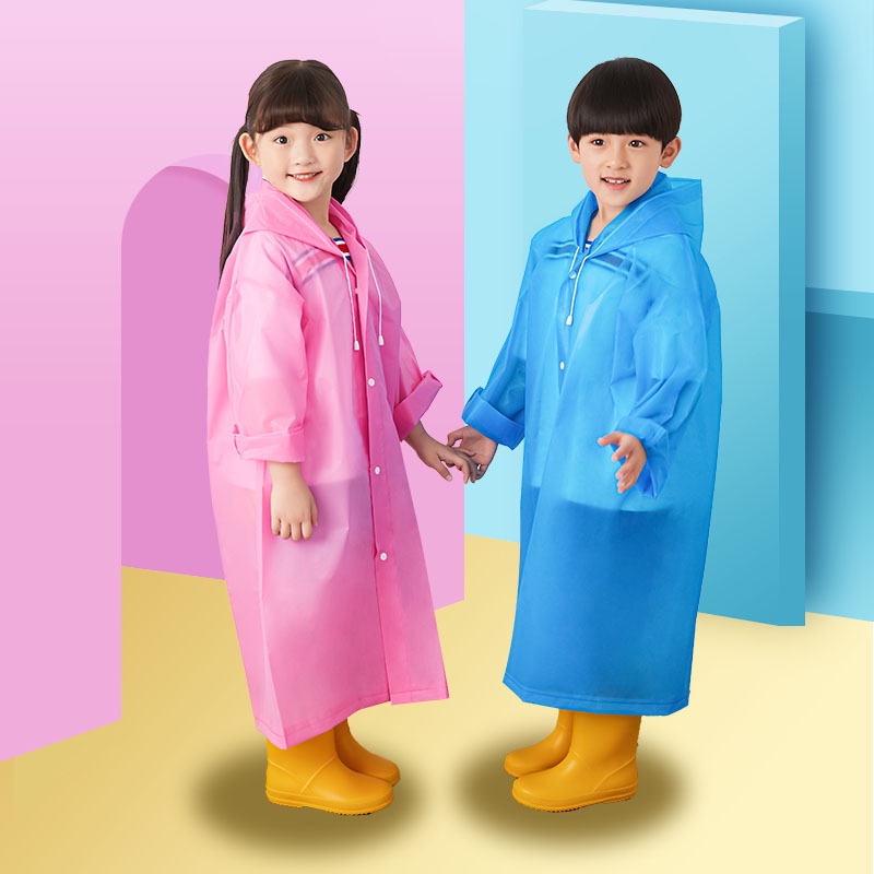 Áo Mưa Unisex EVA Dày Chống Nước 17 Màu Sắc