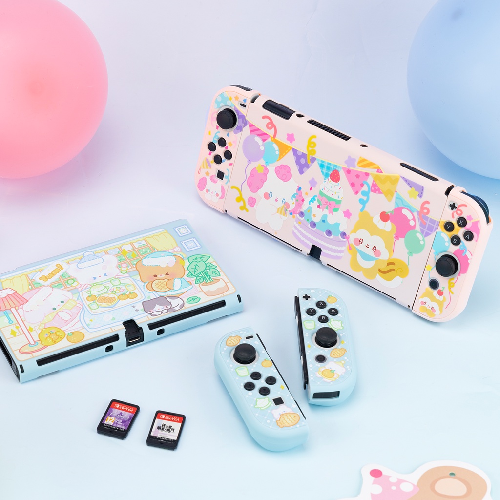 Ốp Bảo Vệ Máy Chơi Game Nintendo Switch Hình Chú Chó / Gấu Dễ Thương