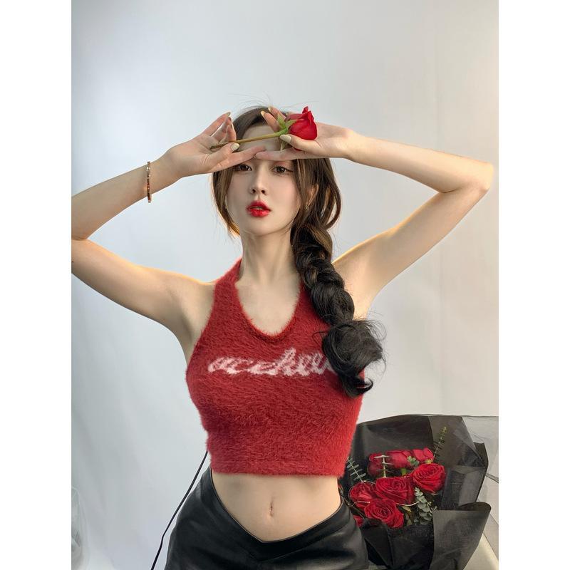 COZOK Áo Không Tay In Chữ Thời Trang Quyến Rũ Cho Nữ