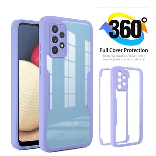 Ốp điện thoại hai mặt cho Samsung Galaxy A04 A04S A13 A23 M35 M55 M14 M15 A35 4G 5G có bảo vệ màn hình Mặt sau phim 360 Mặt trước + Mặt sau Vỏ điện thoại toàn thân