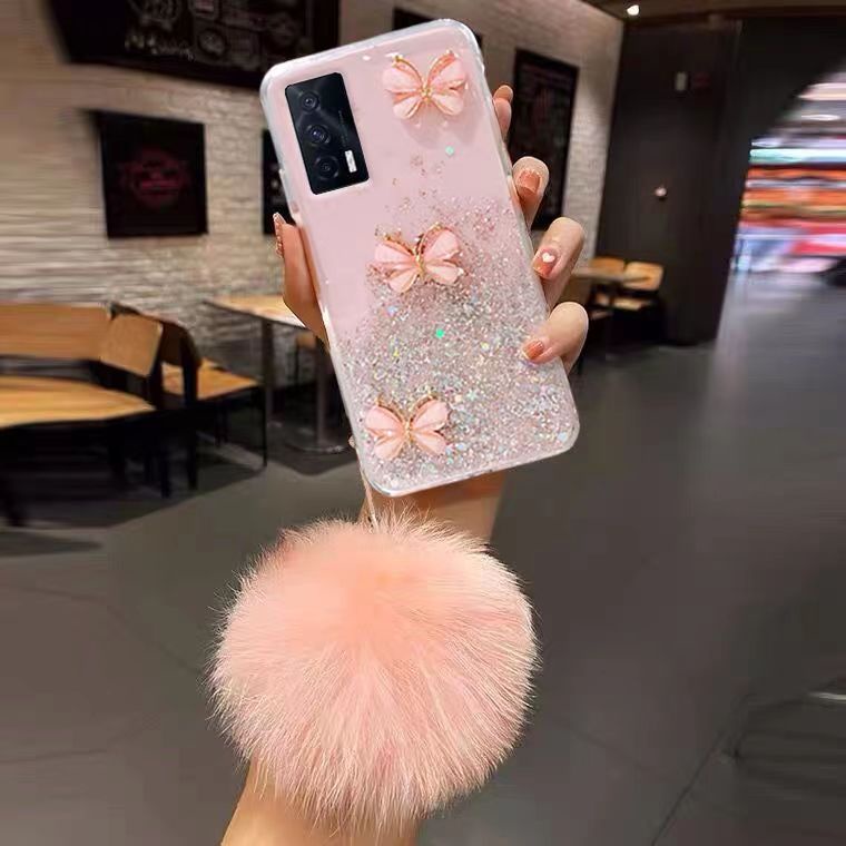 Ốp Điện Thoại Dẻo Trong Suốt Họa Tiết Bươm Bướm Lấp Lánh Kèm Giá Đỡ Nhẫn Cho iPhone 14 13 12 11 Pro Max / Pro 14 Plus 13 12