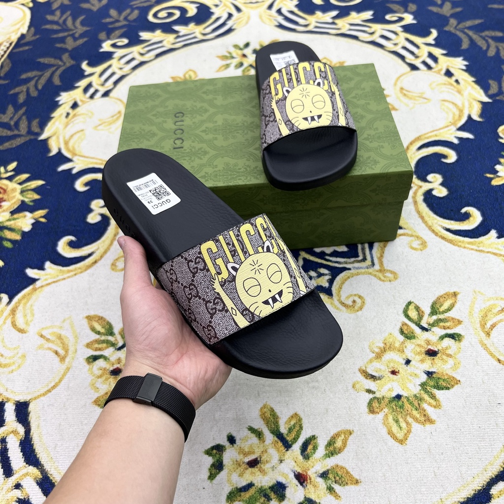 Dép lê quai ngang Gucci mèo fullbox bill thẻ LA on web