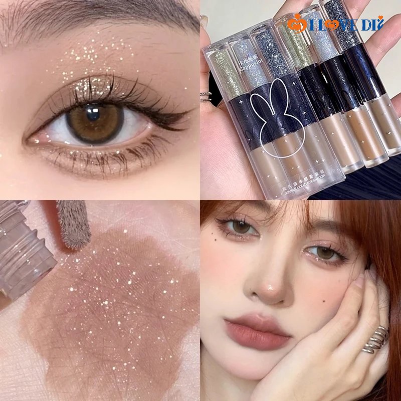 Phấn Mắt Dạng Lỏng Màu Đen / Ánh Nhũ Lấp Lánh Mềm Mịn Không Thấm Nước Lâu Trôi