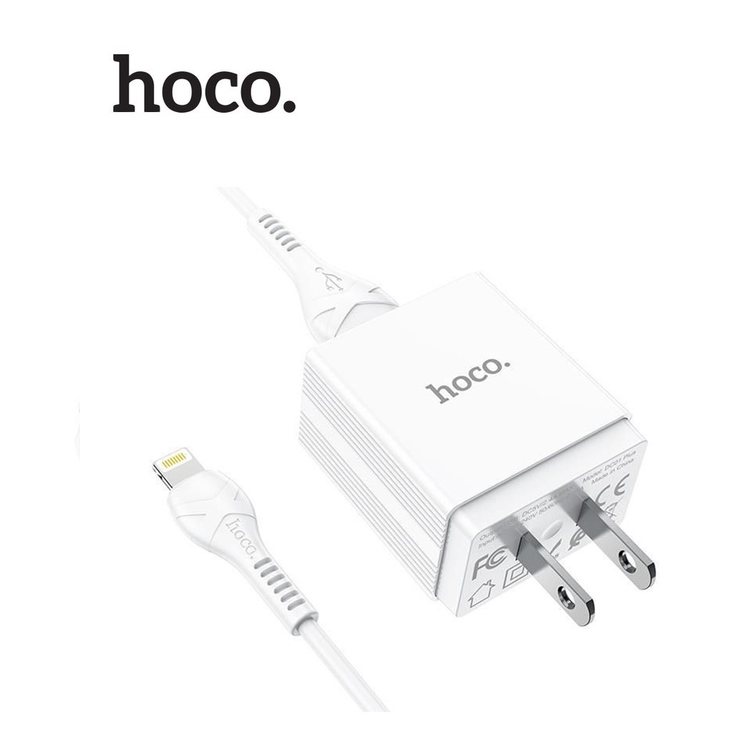 [Mã ELBAU5 giảm 5% đơn 300K] Bộ sạc 2.4A Hoco DC01 Plus chân dẹt có 1 cổng USB kèm dây sạc dài 1M cho Smartphone