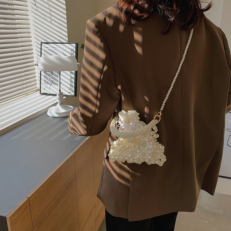 Túi Xách Đeo Chéo Đính Hạt Ngọc Trai Thời Trang Mùa Hè Mới 2023 Dành Cho Nữ