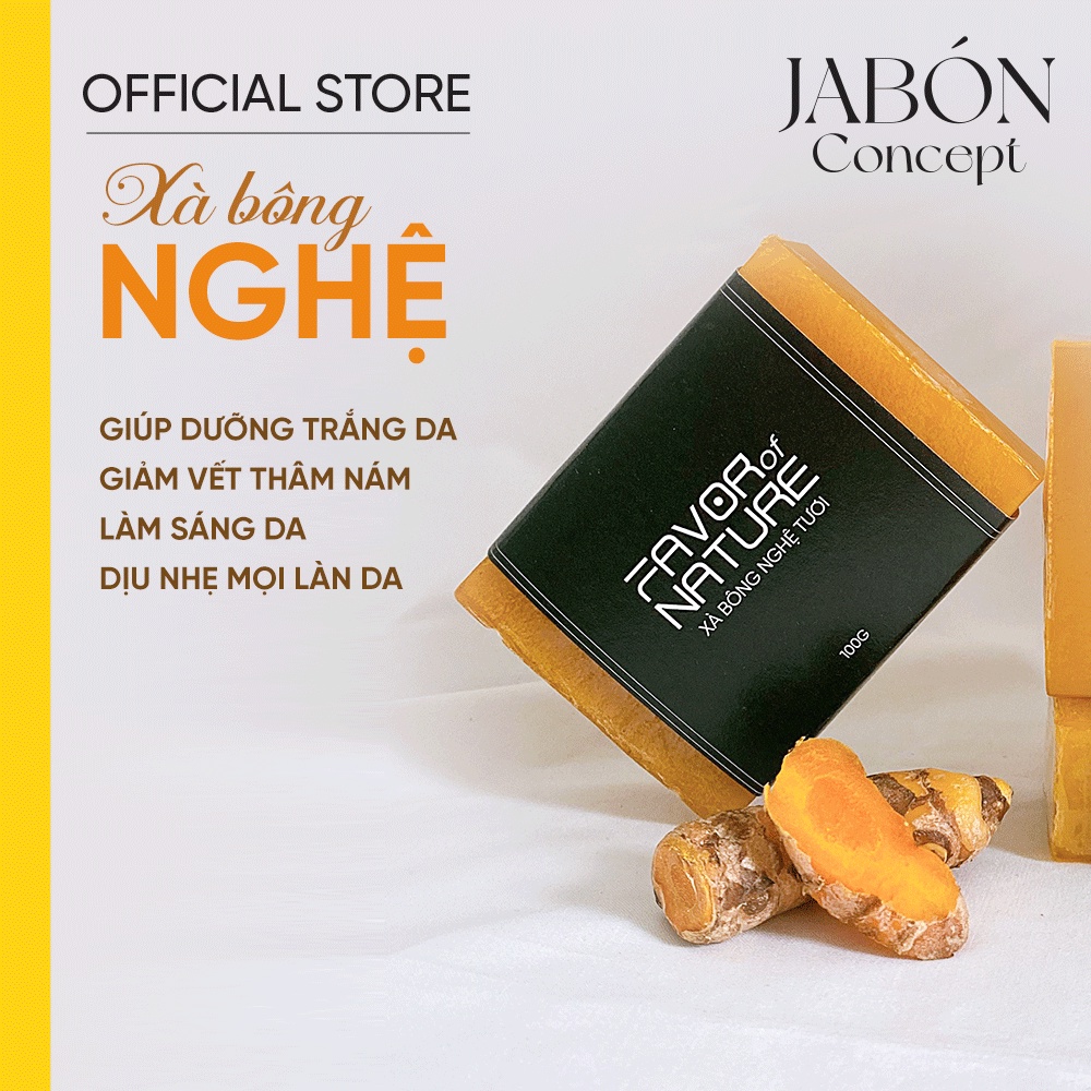 Xà bông Nghệ Mật Ong Thiên Nhiên Nhẹ Dịu Giảm Thâm Làm Sáng Da - Jabón Concept
