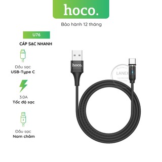 Cáp Sạc Nhanh Hoco U76 Dây Dù Nam Châm Type C 3.0a Dài 1.2m