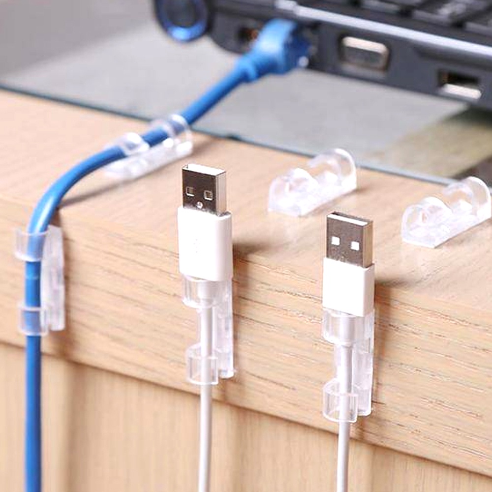 Bộ 20 nẹp dây điện dán tường Starhanoi kẹp cố định dây điện dán tường siêu dính tiện lợi