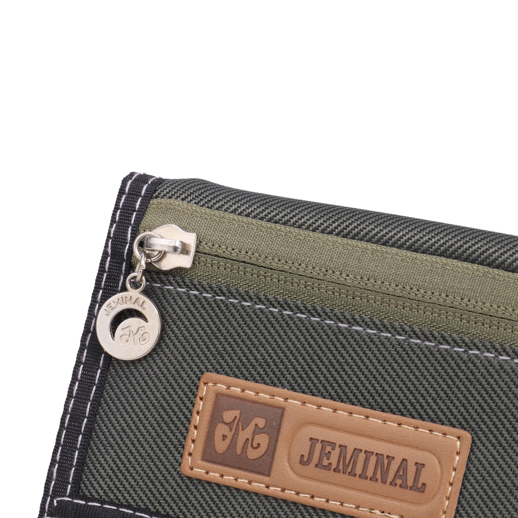 Ví Ngắn Gập Ba Bằng Vải Bạt Có Ngăn Đựng Thẻ Cho Nam Nữ