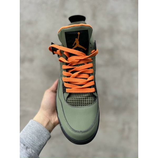 Giày JD4 Retro Undefeated Rêu Cam Da Thật SC