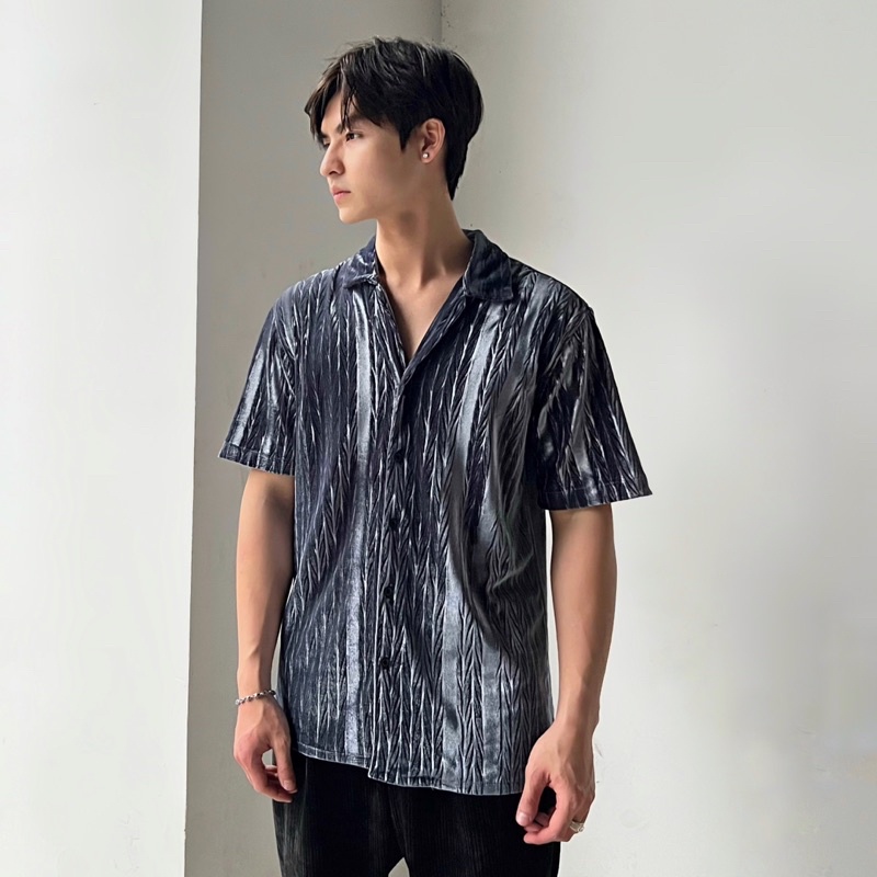 Áo Sơ Mi Ngắn Tay Nam Nhung “DKRS” ZAYN CUBAN SHIRT