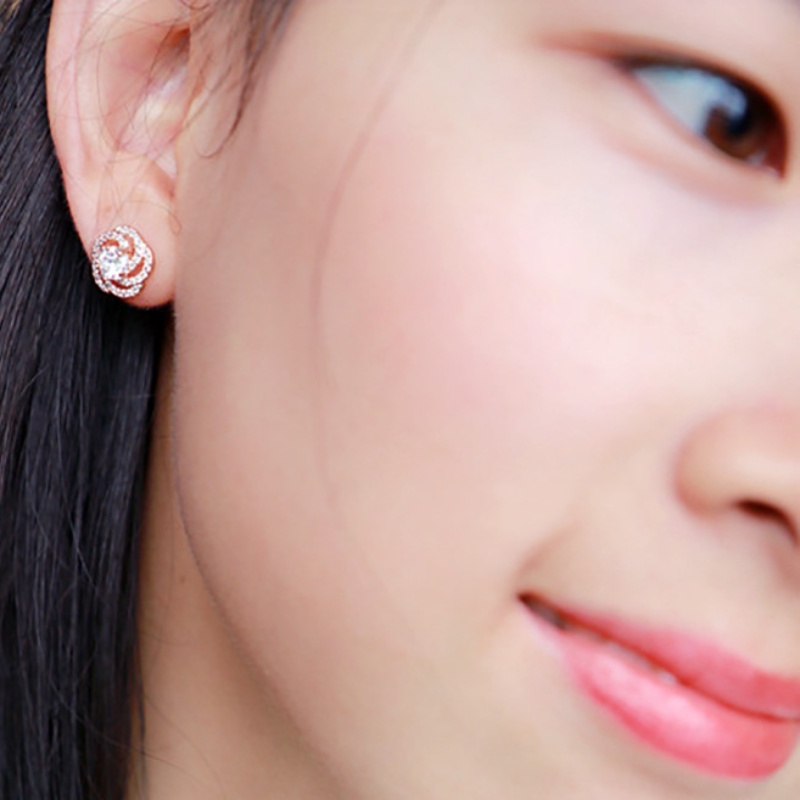 Bông Tai Dongdaemun Xoắn Ốc Nhỏ Tinh Tế Mọi Thứ Phong Cách Hàn Quốc