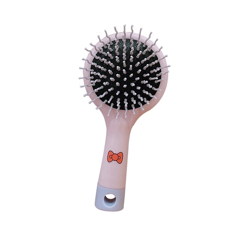 Lược Chải Tóc Mát Xa Da Đầu Chống Tĩnh Điện Thiết Kế Nhỏ Gọn Tích Hợp Gương Trang Điểm Họa Tiết Hoạt Hình