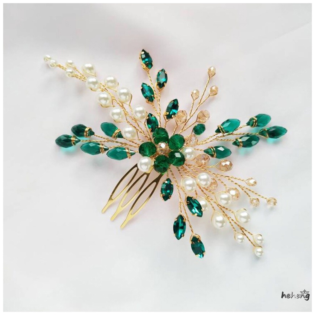 Lược Cài Tóc Cô Dâu Đính Ngọc Trai Sang Trọng