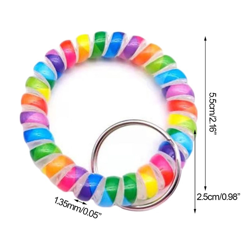 Bộ 5 Dây Xoắn Ốc Dùng Làm Vòng Tay / Điện Thoại / Chìa Khóa