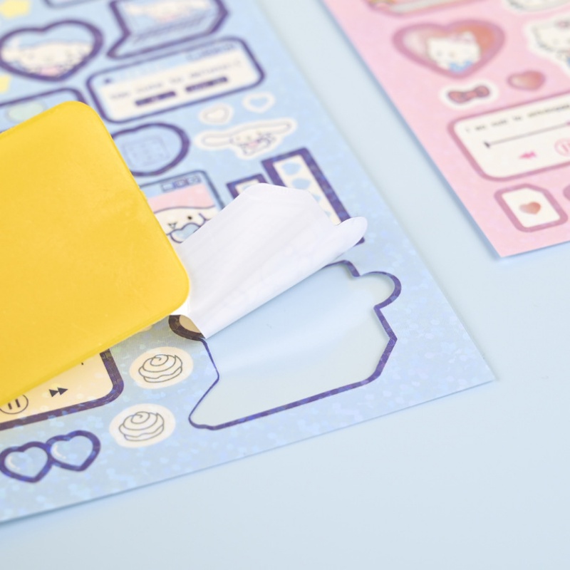 SANRIO Miếng Dán Họa Tiết Hoạt Hình Lấp Lánh Trang Trí Sổ Tay DIY
