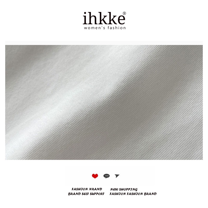 Áo thun IHKKE tay ngắn in chữ phong cách Hàn Quốc thời trang cho nam và nữ