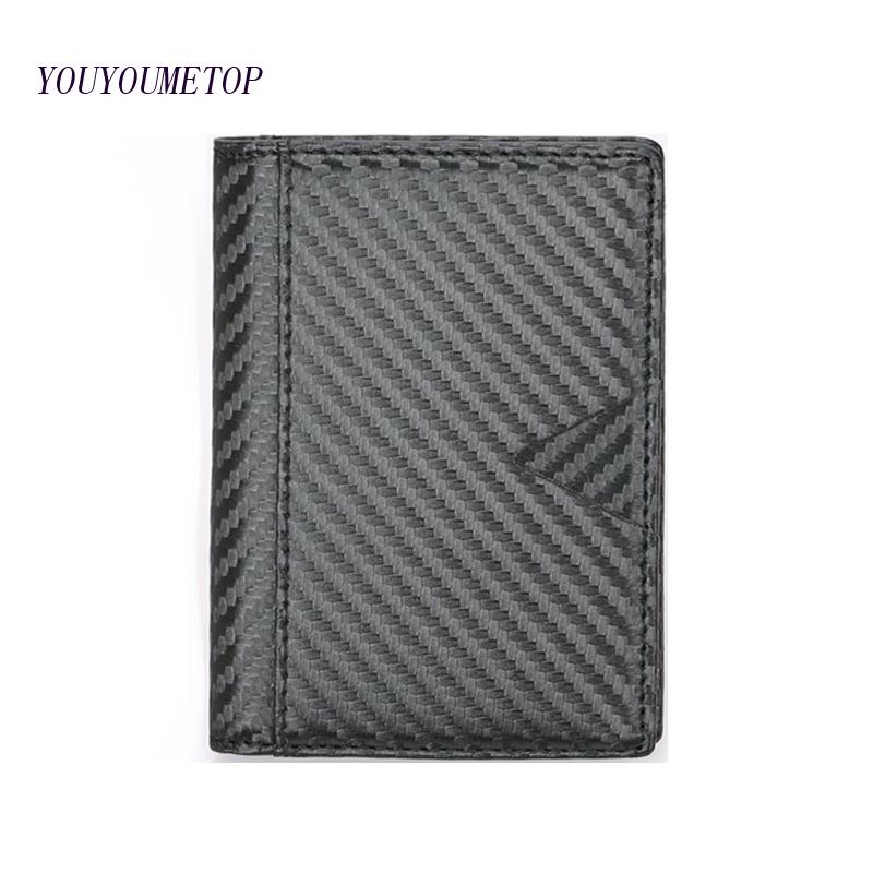 Ví Đựng Thẻ Bằng Sợi Carbon RFID Dành Cho Nam Nữ