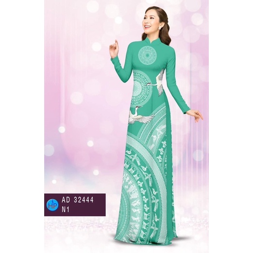 Vải may áo dài hoạ tiết Trống Đồng và Hạc.Shop bán VẢI chưa may,KHÔNG bán áo may sẵn.Có clip vải thật