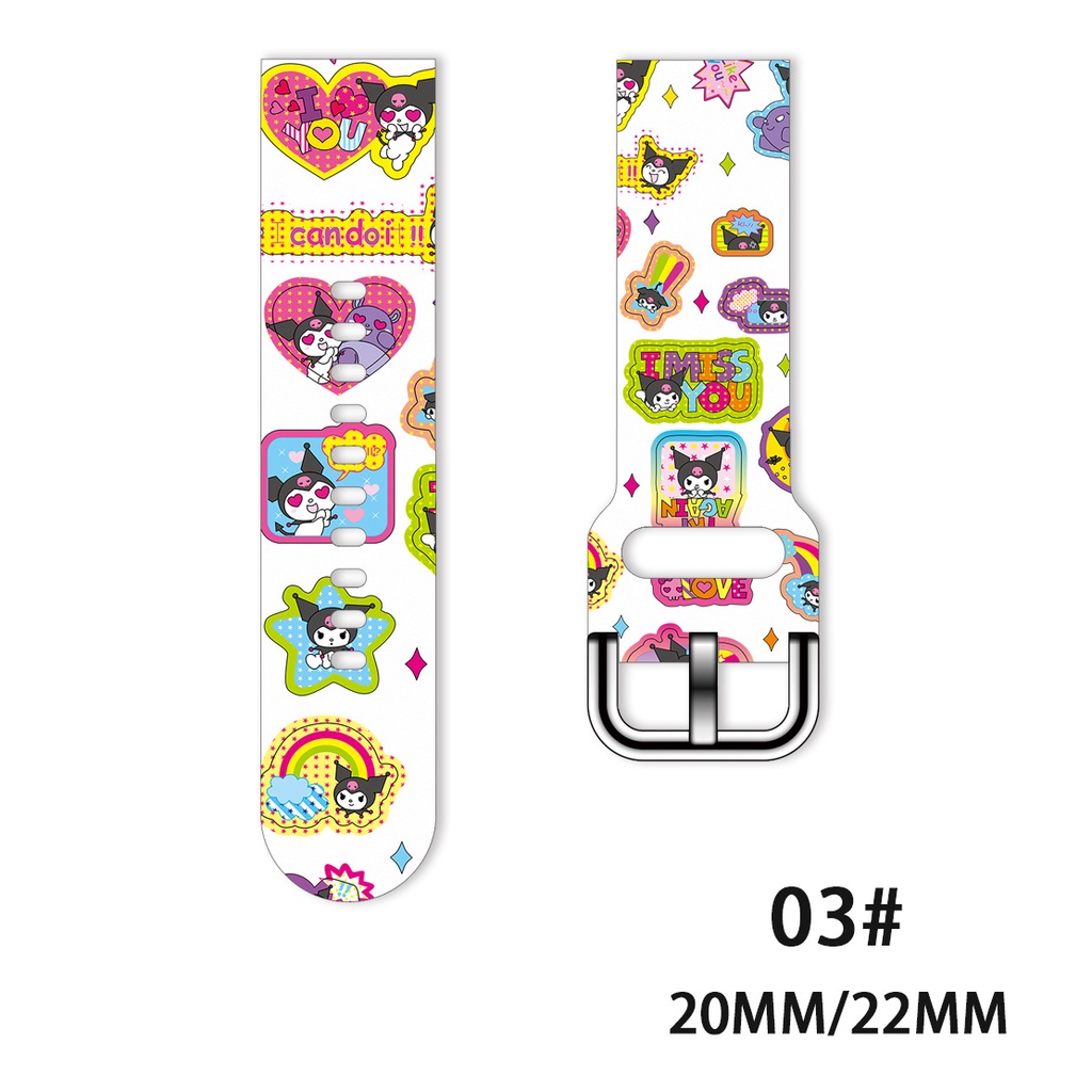 SANRIO Dây Đồng Hồ Thông Minh 20MM 22MM Cho iwatch / LG / OPPO / Huami / Jiaming / Samsung / Huawei GT