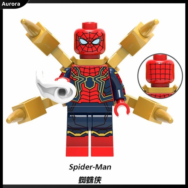Đồ Chơi Lắp Ráp Lego Nhân Vật Siêu Anh Hùng Marvel Thor Loki Hela Odin Iron Man Spiderman