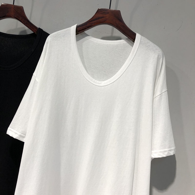 COZOKC COZOK Áo thun COZOK tay ngắn cổ chữ V dáng rộng phong cách Hàn Quốc trẻ trung thời trang