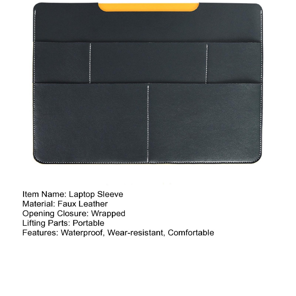 Túi Giả Da Đựng Laptop 10-15.6 Inch Hai Mặt Chống Sốc Chống Thấm Nước Màu Trơn Họa Tiết Hoa Hướng Dương