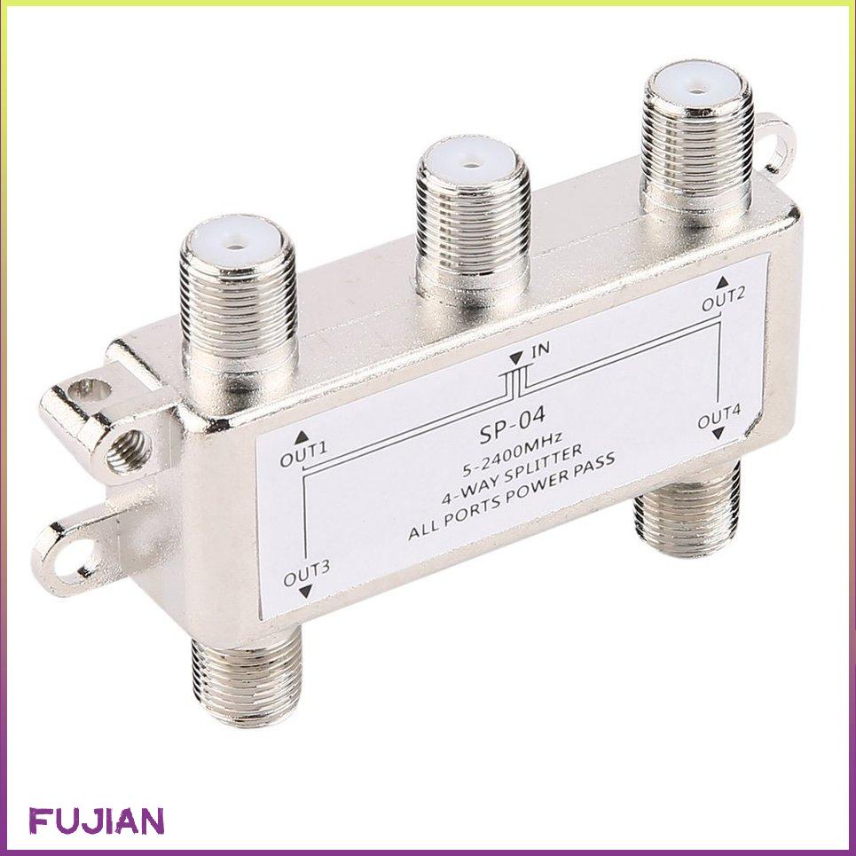 Nhà phân phối bộ chia tín hiệu truyền hình vệ tinh/ăng-ten/cáp 4 chiều 5-2400Mhz Loại F