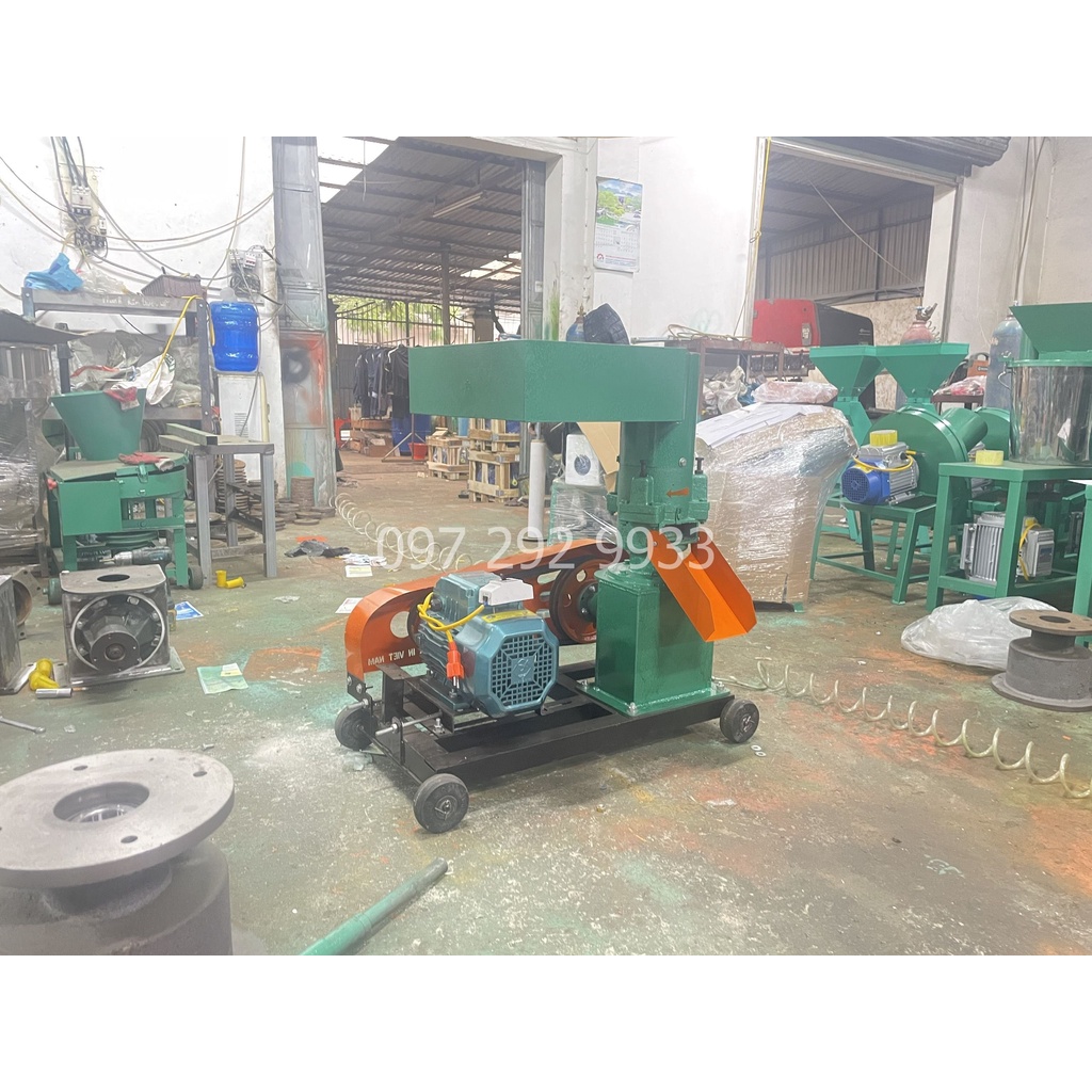 Máy ép cám viên s160 curoa phiên bản phễu ngang