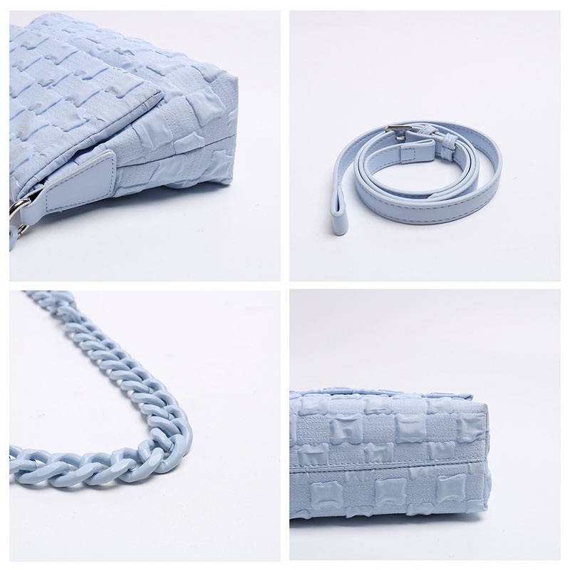 Mischa Túi Xách Đeo Vai Dạng Bì Thư Cầm Tay Màu Trơn Bằng acrylic Dây Xích acrylic Dễ Phối Đồ Hàng Mới